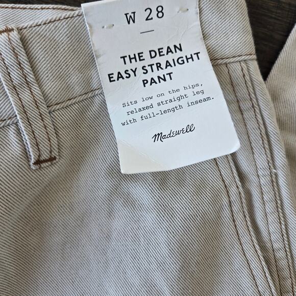 Madewell The Dean Easy Straight Pant Size 28 NWT - Picture 9 of 13